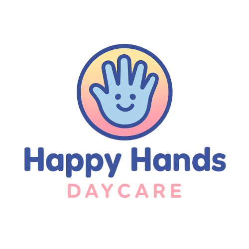 Happy Hands Daycare smiling hand logo